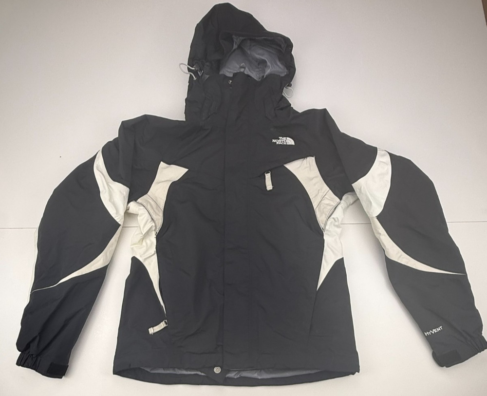 The North Face Women's Ski Jacket M (Est Size) HyVent Black White Hooded